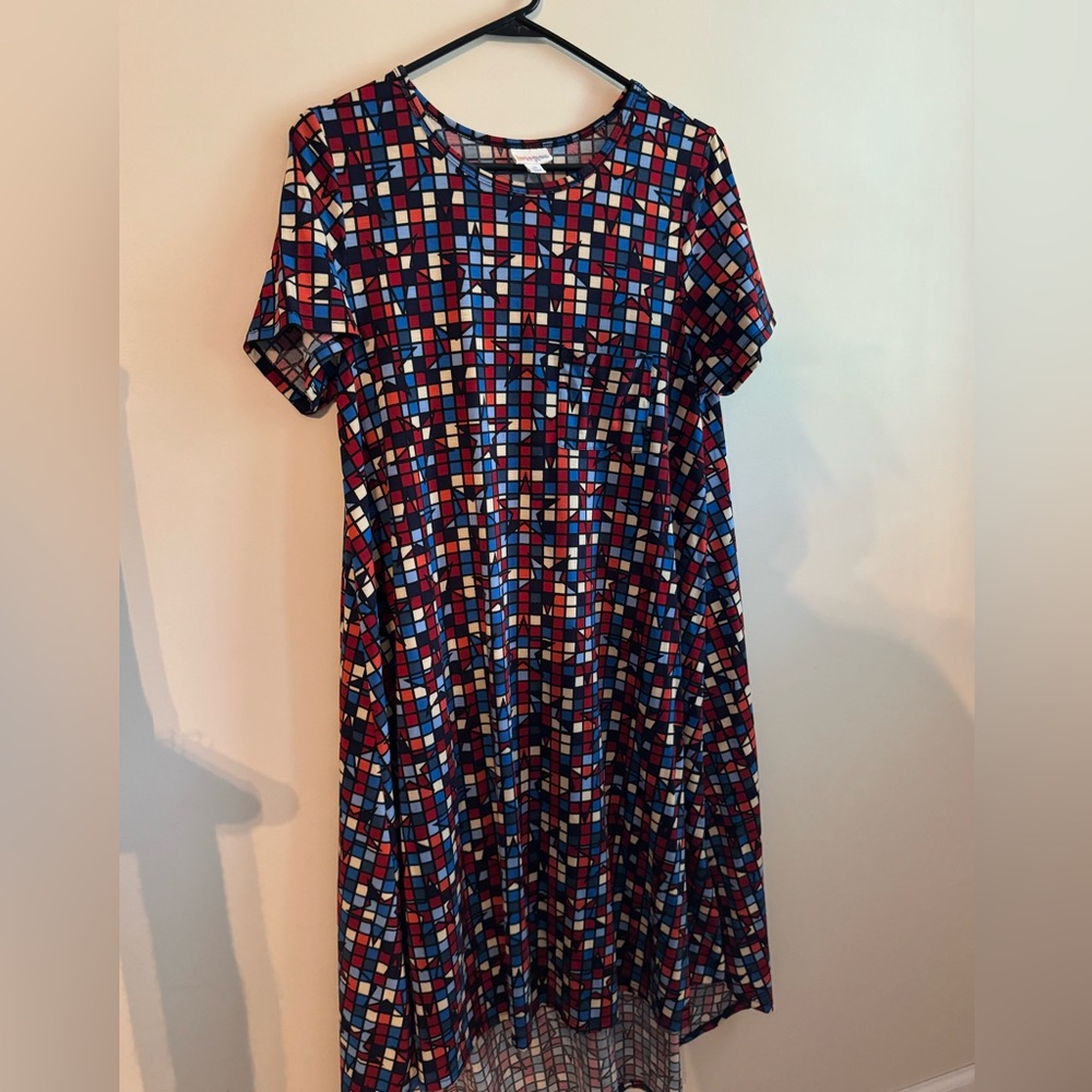 Lularoe Carly high low swing dress.
